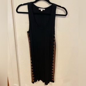 Lucca Couture Dress, Black and Gold details, XS